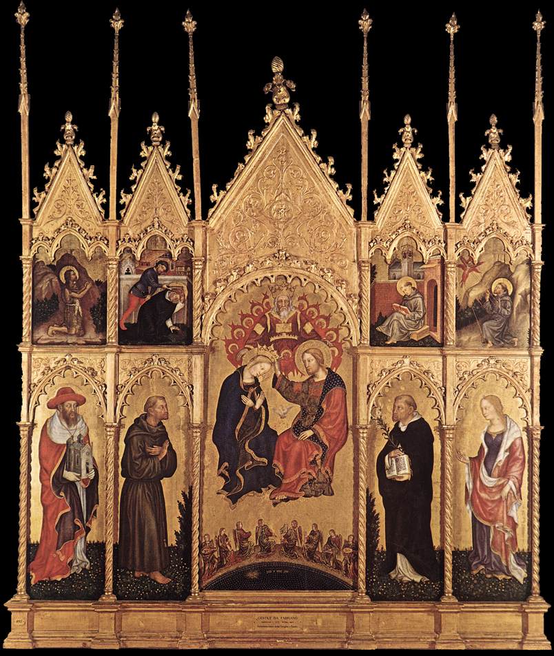 Gentile da Fabriano. Coronation of the Virgin (c. 1400, Milan, Pinacoteca di 